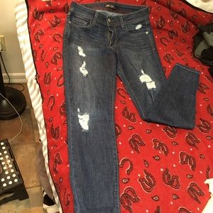 Nicole high rise skinny distressed jeans